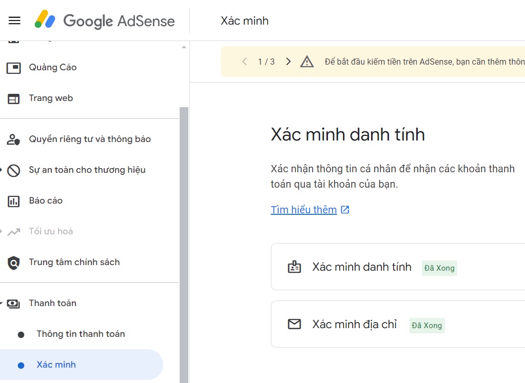 Bán tài khoản Google Adsense kèm domain giá rẻ Pin Pay XMDT